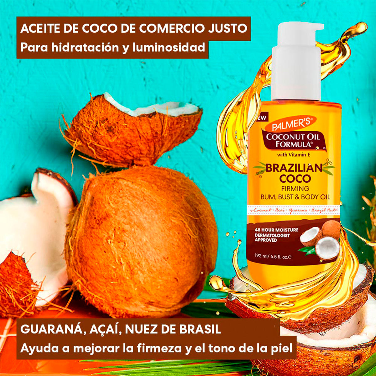 Brazilian Coco - Aceite Reafirmante Coco para glúteos, busto y cuerpo