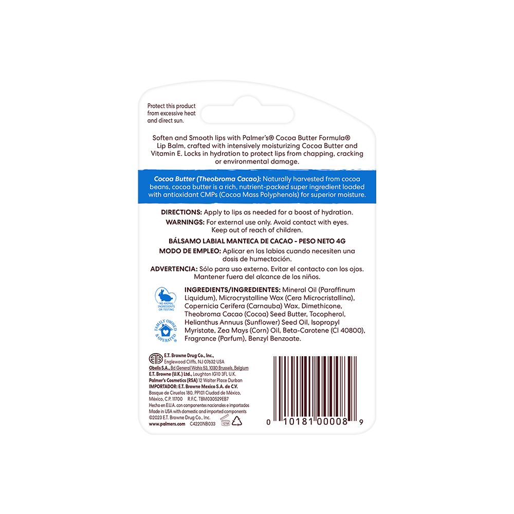 Palmer´s Cocoa Butter Formula Bálsamo Labial Humectante Cacao