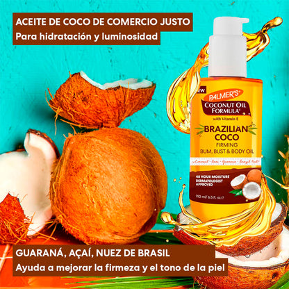 Brazilian Coco - Aceite Reafirmante Coco para glúteos, busto y cuerpo